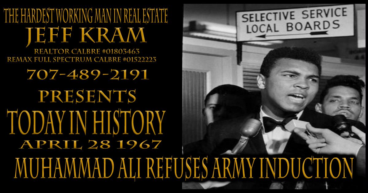 Today In History April 28 1967 Muhammad Ali Refuses Army Induction 4421